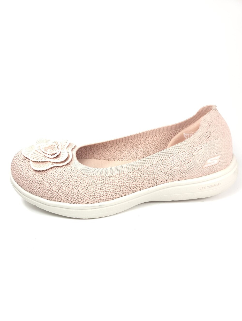 Skechers On‑the‑GO Flex Radiant Flora Blush Pink Knit Slip‑On Skimmer Sz 9